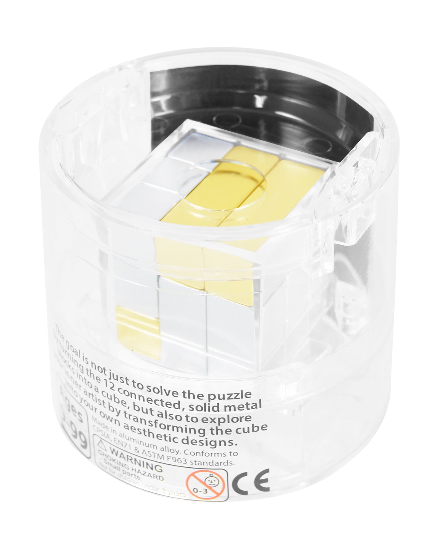 Playable ART Mini Metal Cube Silver / Gold