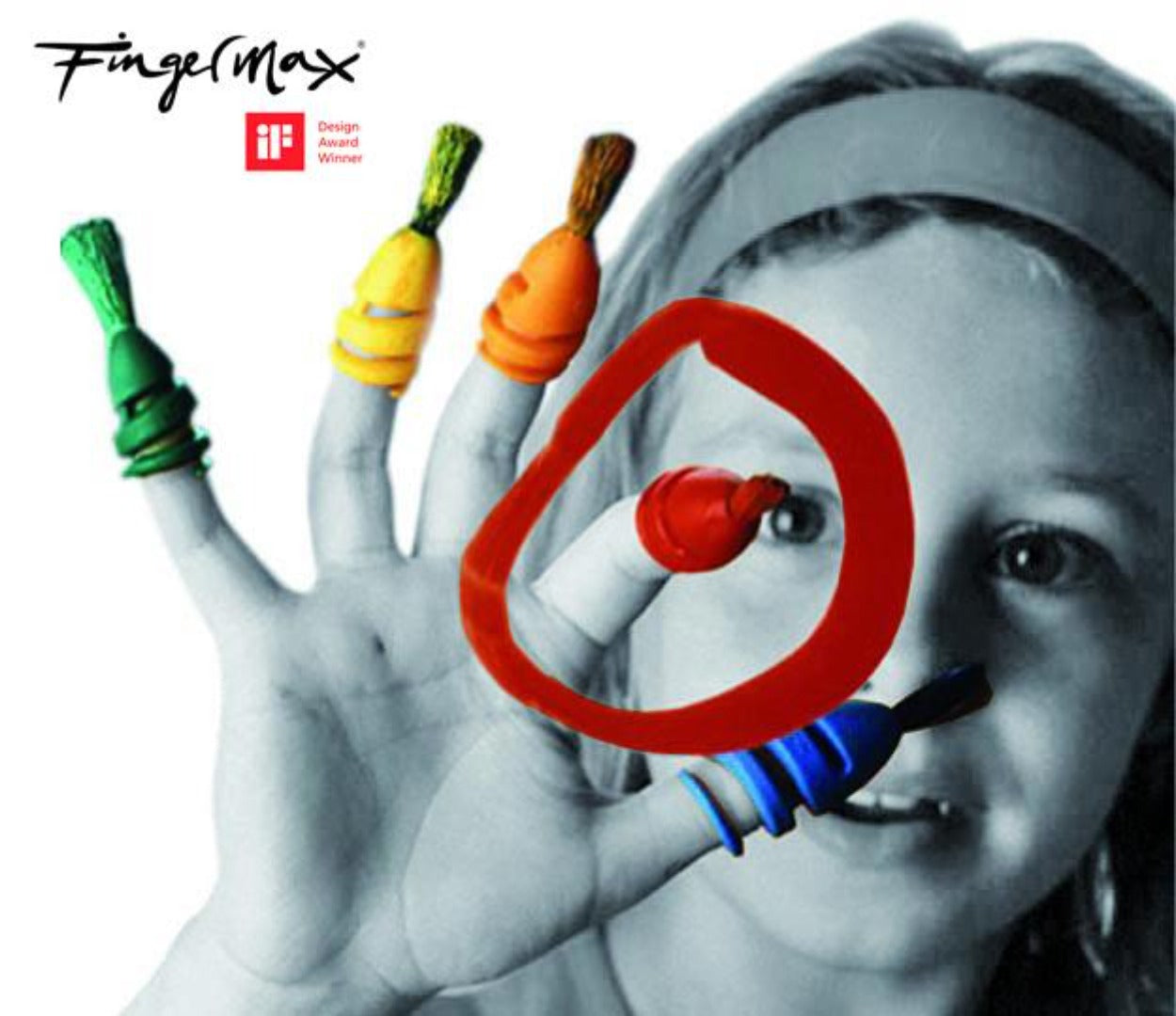 FingerMax School Box 12 Pinceles de Dedos Medium