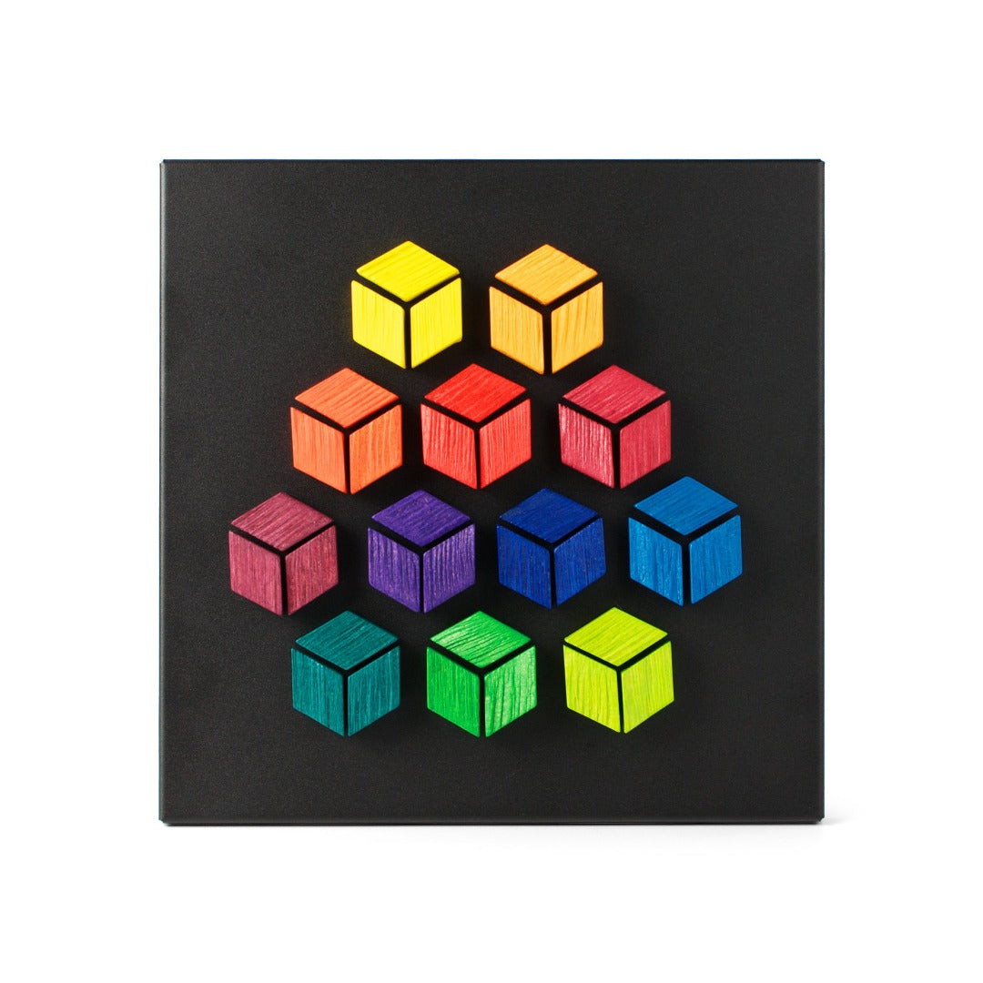 Puzzle Madera Imantada 36 piezas rombos