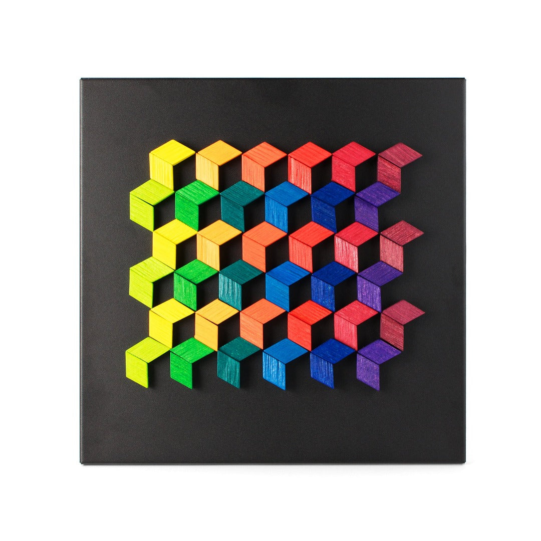 Puzzle Madera Imantada 72 piezas rombos