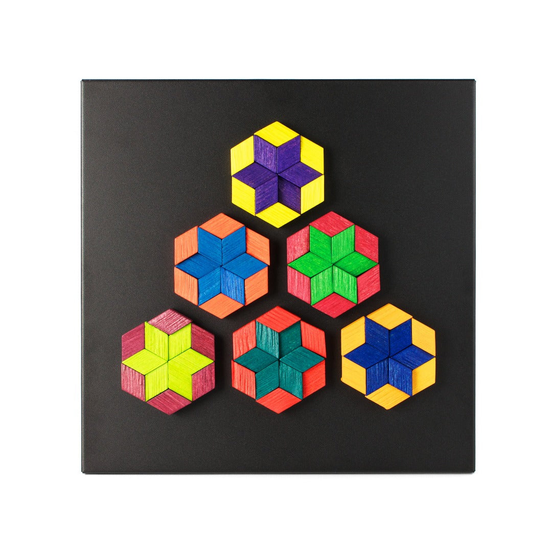 Puzzle Madera Imantada 72 piezas rombos