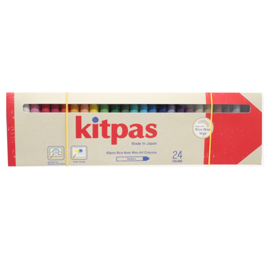 Kitpas Rice Bran Wax Art - Crayons 24 Colors