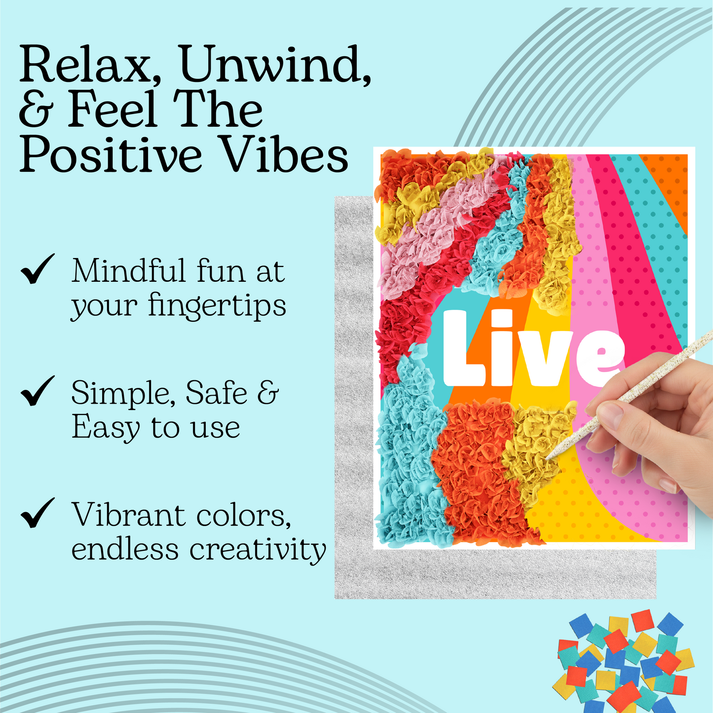 Unwynd – Kit Créatif Poke Art Positive Vibes