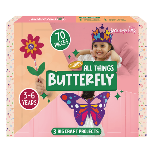 Junior All Things Butterfly – Kit Creativo de Disfraz 3 en 1 para Niños