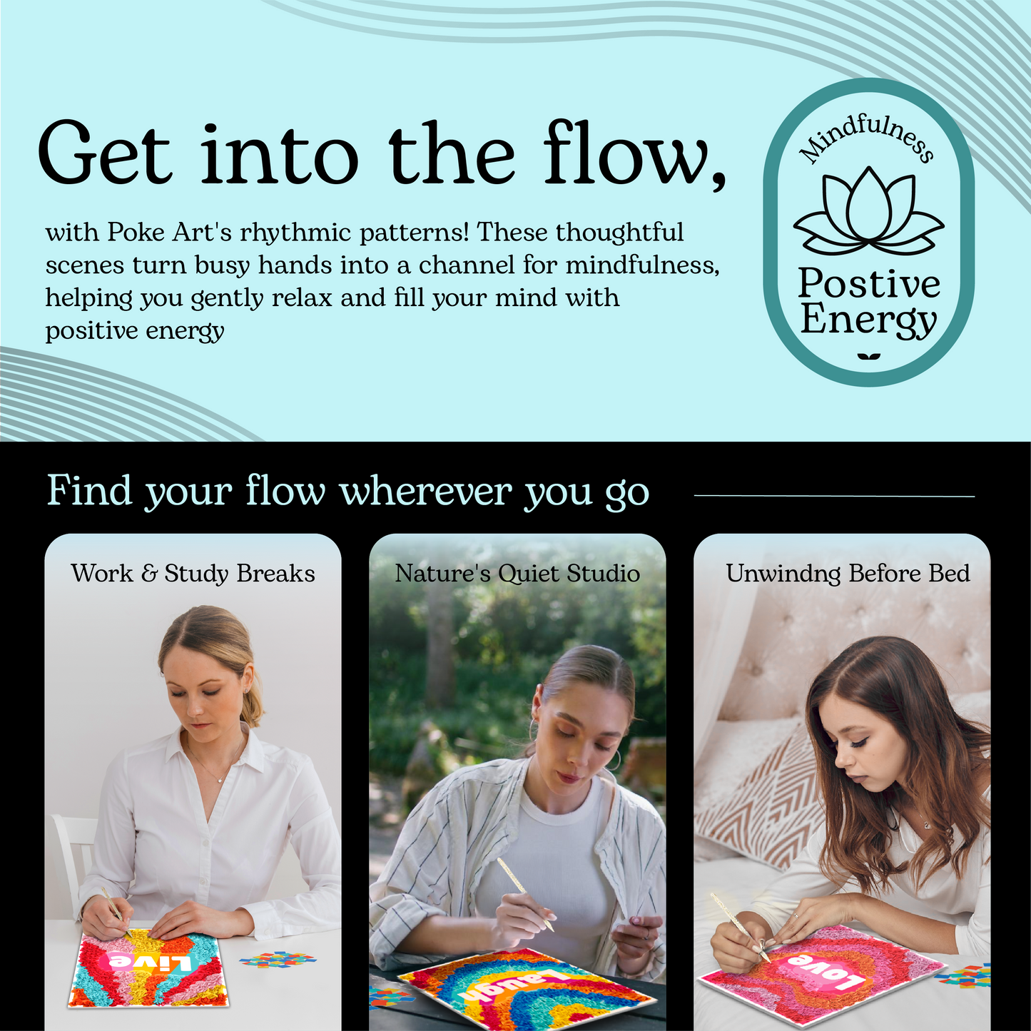 Unwynd – Kit Créatif Poke Art Positive Vibes