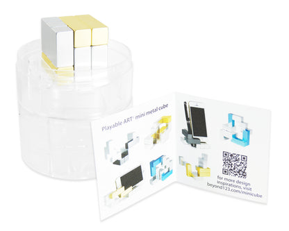 Playable ART Mini Metal Cube Silver / Gold