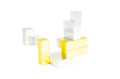 Playable ART Metal Cube  - Gold-Silver