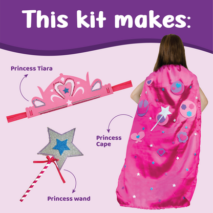 Junior All Things Princess – Kit Creativo de Disfraz 3 en 1 para Niños