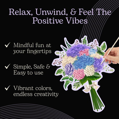 Unwynd – Poke Art Hydrangea Flower Bouquet Craft Kit