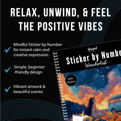 Unwynd – Libro Sticker by Number Wanderlust