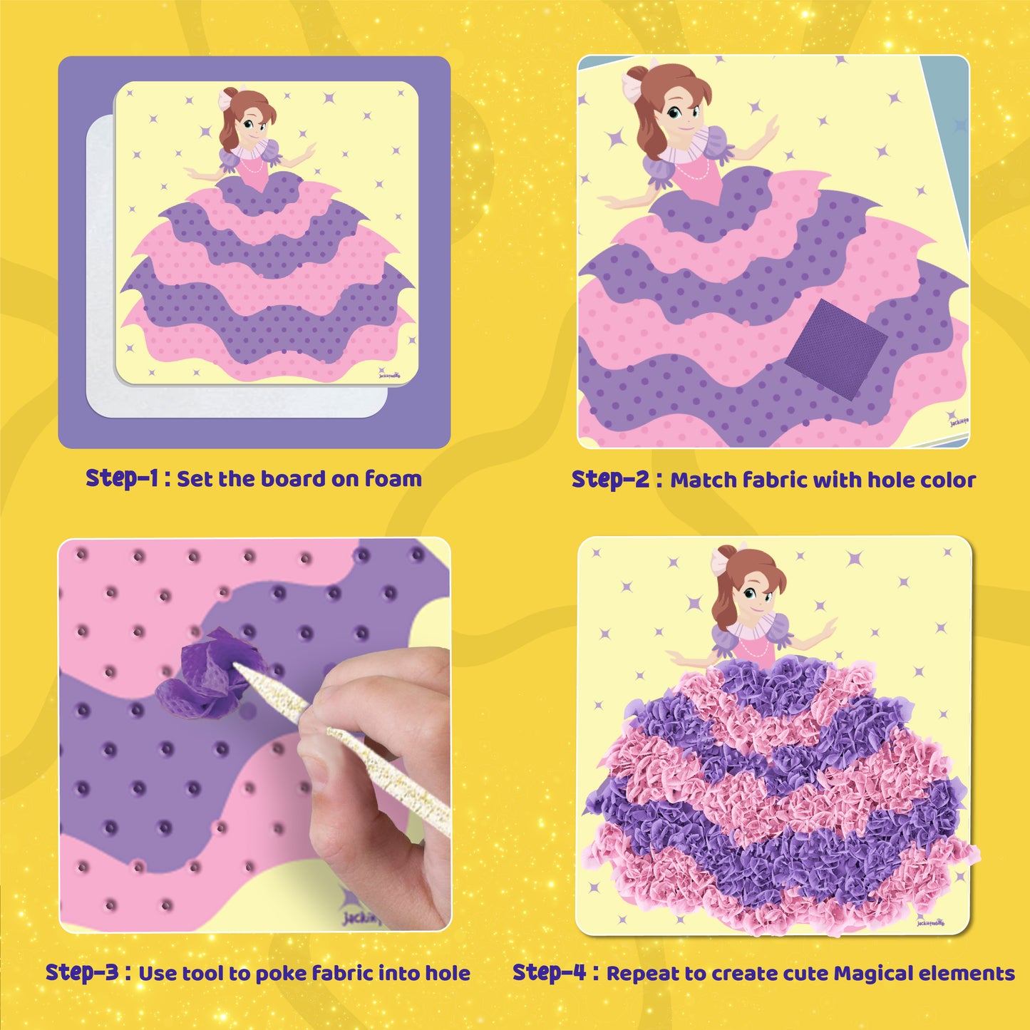 Poke Art Magical – Mess-Free Fabric Craft Kit for Kids