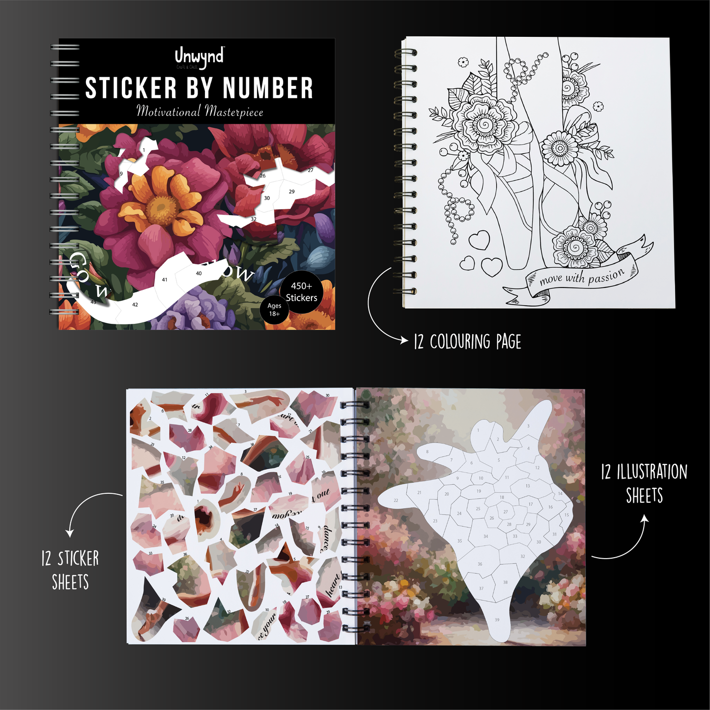 Unwynd – Kit de Broderie Couronne Florale pour Débutants