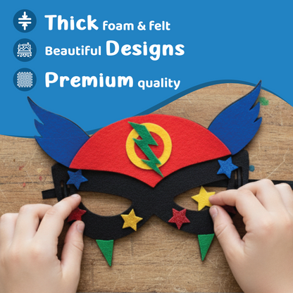 Junior All Things Superhero – Kit Creativo de Disfraz 3 en 1 para Niños