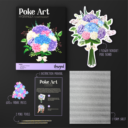 Unwynd – Poke Art Hydrangea Flower Bouquet Craft Kit