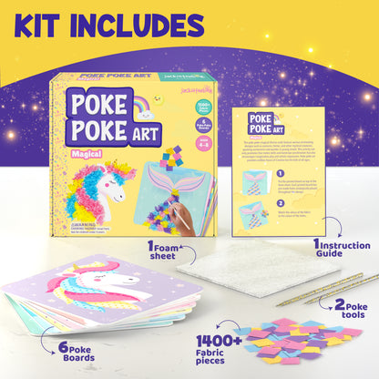 Poke Art Magical – Mess-Free Fabric Craft Kit for Kids