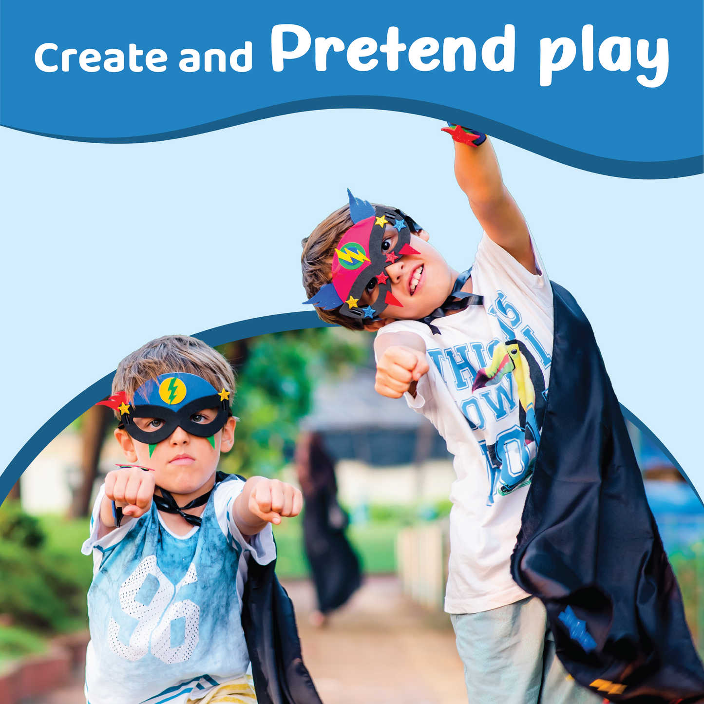 Junior All Things Superhero – Kit Creativo de Disfraz 3 en 1 para Niños
