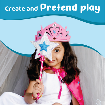 Junior All Things Princess – Kit Creativo de Disfraz 3 en 1 para Niños