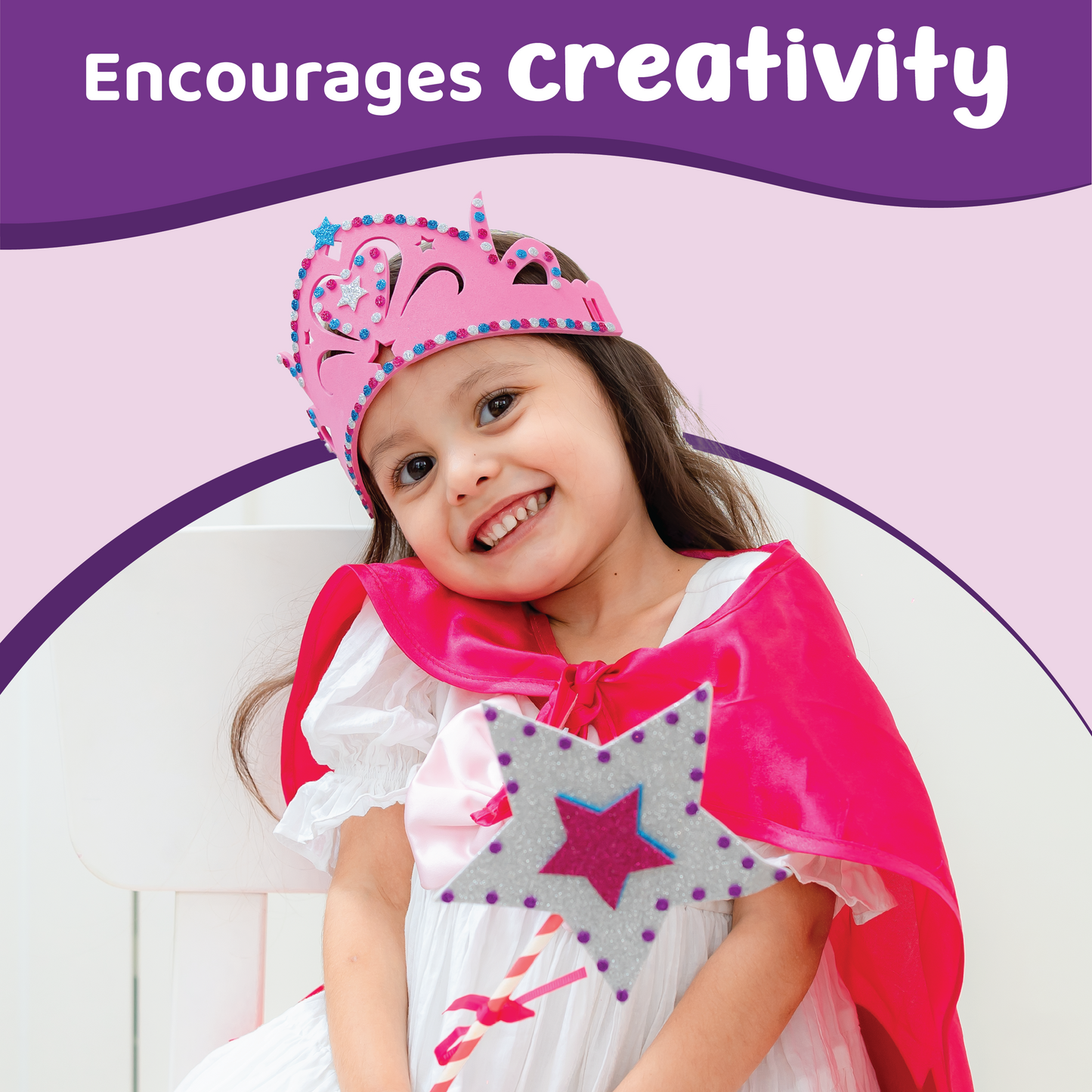 Junior All Things Princess – Kit Creativo de Disfraz 3 en 1 para Niños