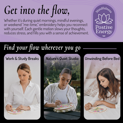 UW - Embroidery Art Floral Pack of 3