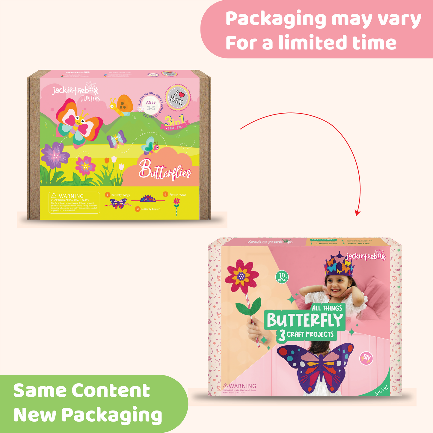 Junior All Things Butterfly – 3-in-1 Costume Craft Kit for Kids
