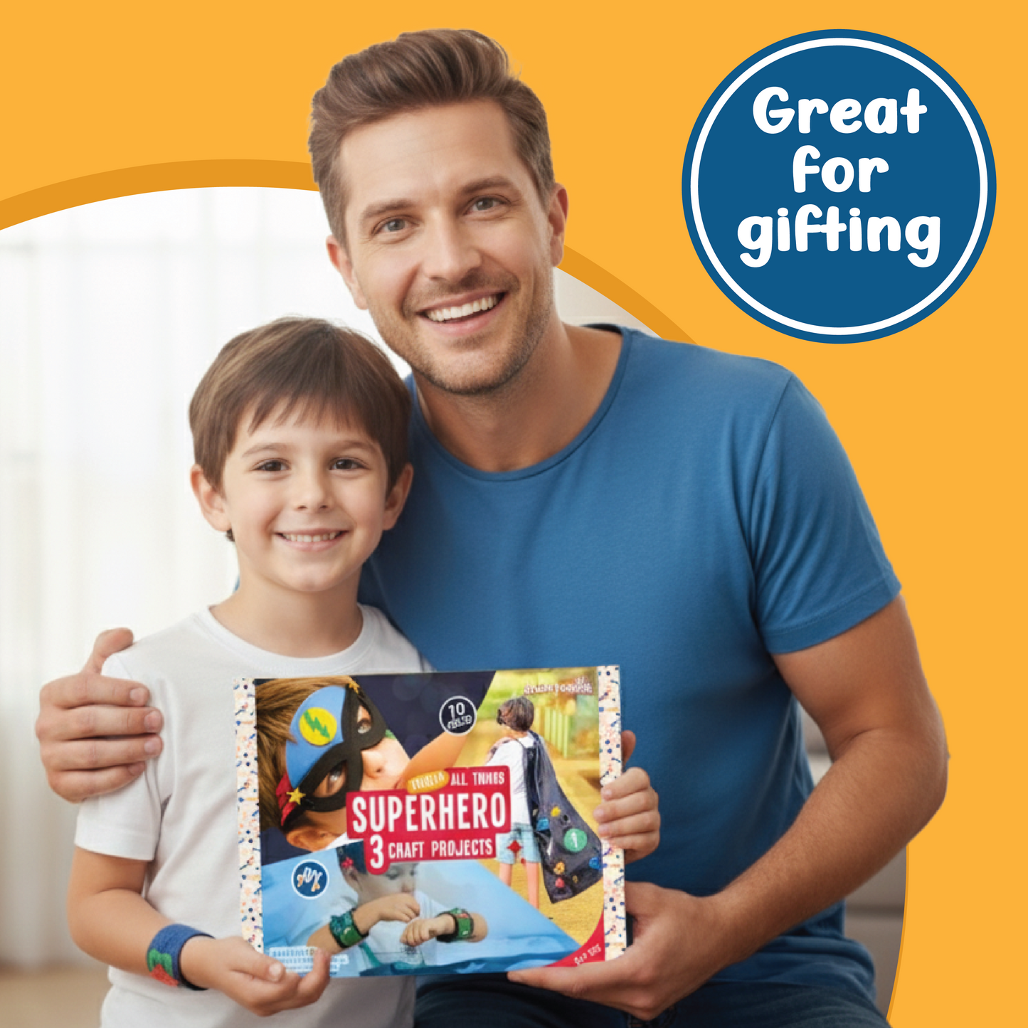 Junior All Things Superhero – Kit Creativo de Disfraz 3 en 1 para Niños