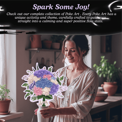 Unwynd – Poke Art Hydrangea Flower Bouquet Craft Kit