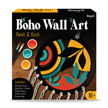 Unwynd – Boho Wall Art Paint & Knot Craft Kit