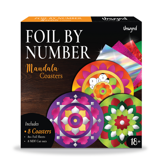 Unwynd – Kit Creativo Foil by Number Posavasos Mandala