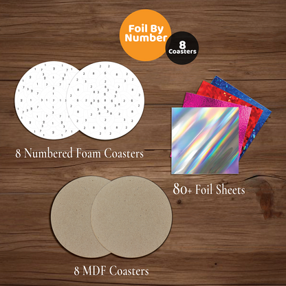 Unwynd – Foil by Number Mandala Coaster Craft Kit