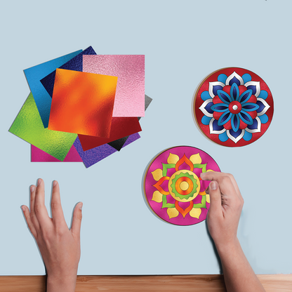 Unwynd – Foil by Number Mandala Coaster Craft Kit