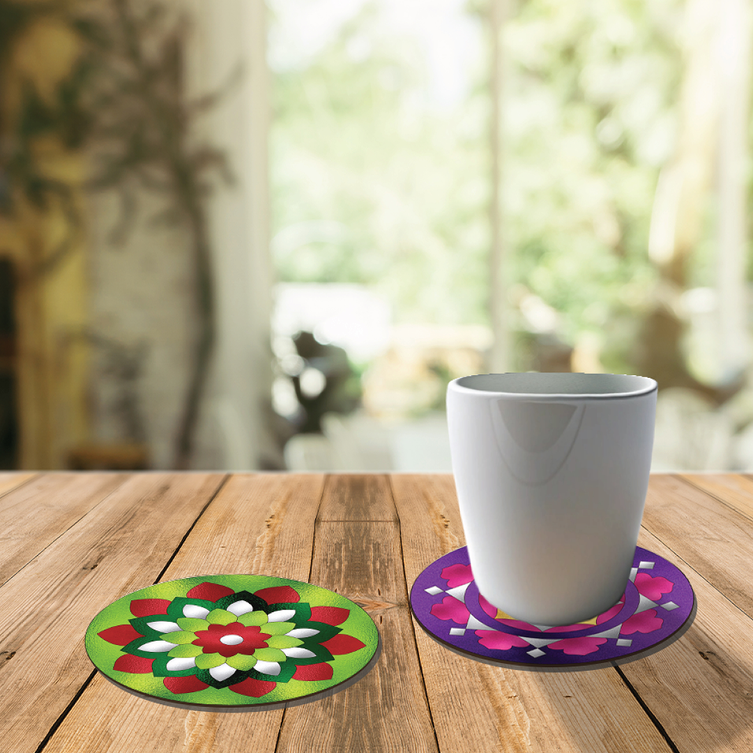 Unwynd – Foil by Number Mandala Coaster Craft Kit