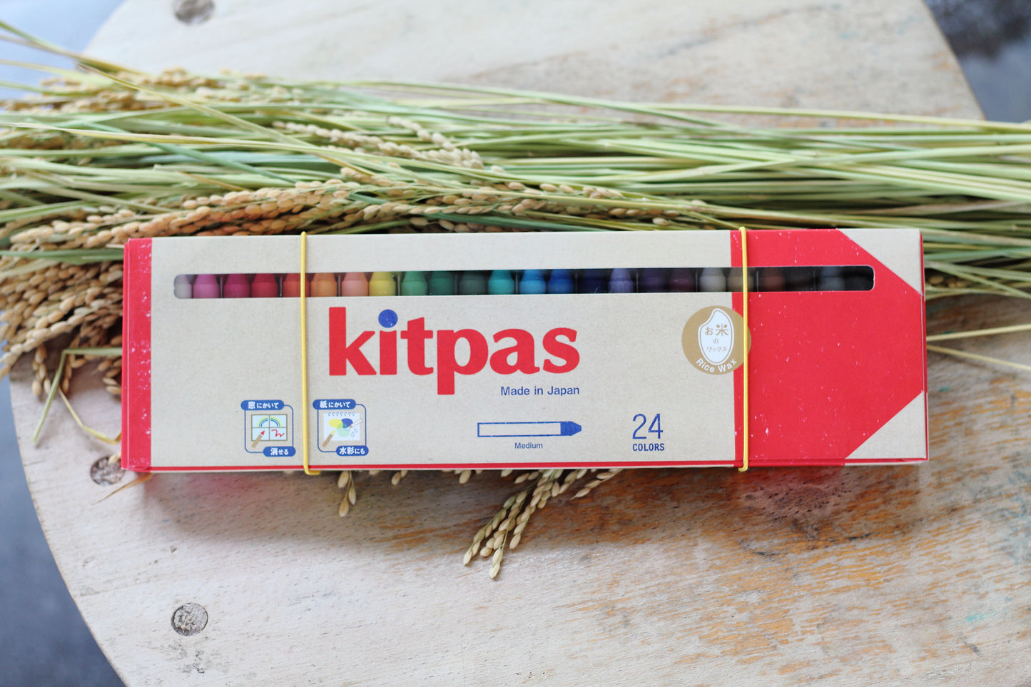 Kitpas Rice Bran Wax Art Crayons – 24 Colors