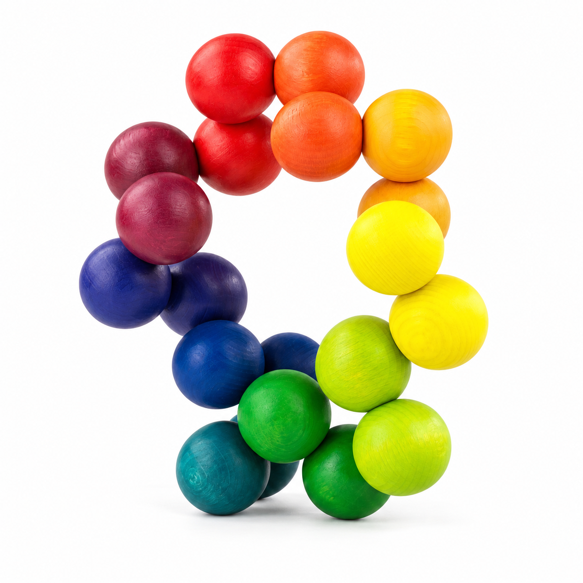Playable Art Ball multicolor sobre fondo blanco