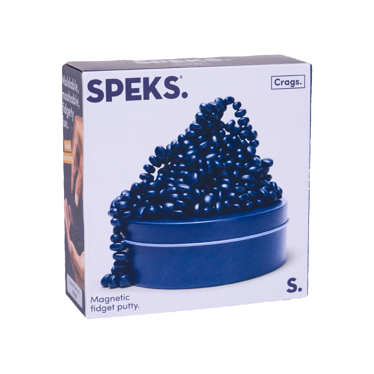 Crags - Magnetic Fidget Putty - Matte Indigo (Blue) — retail packaging