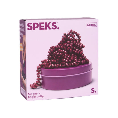 Crags - Magnetic Fidget Putty - Matte Iris (Purple) — retail packaging