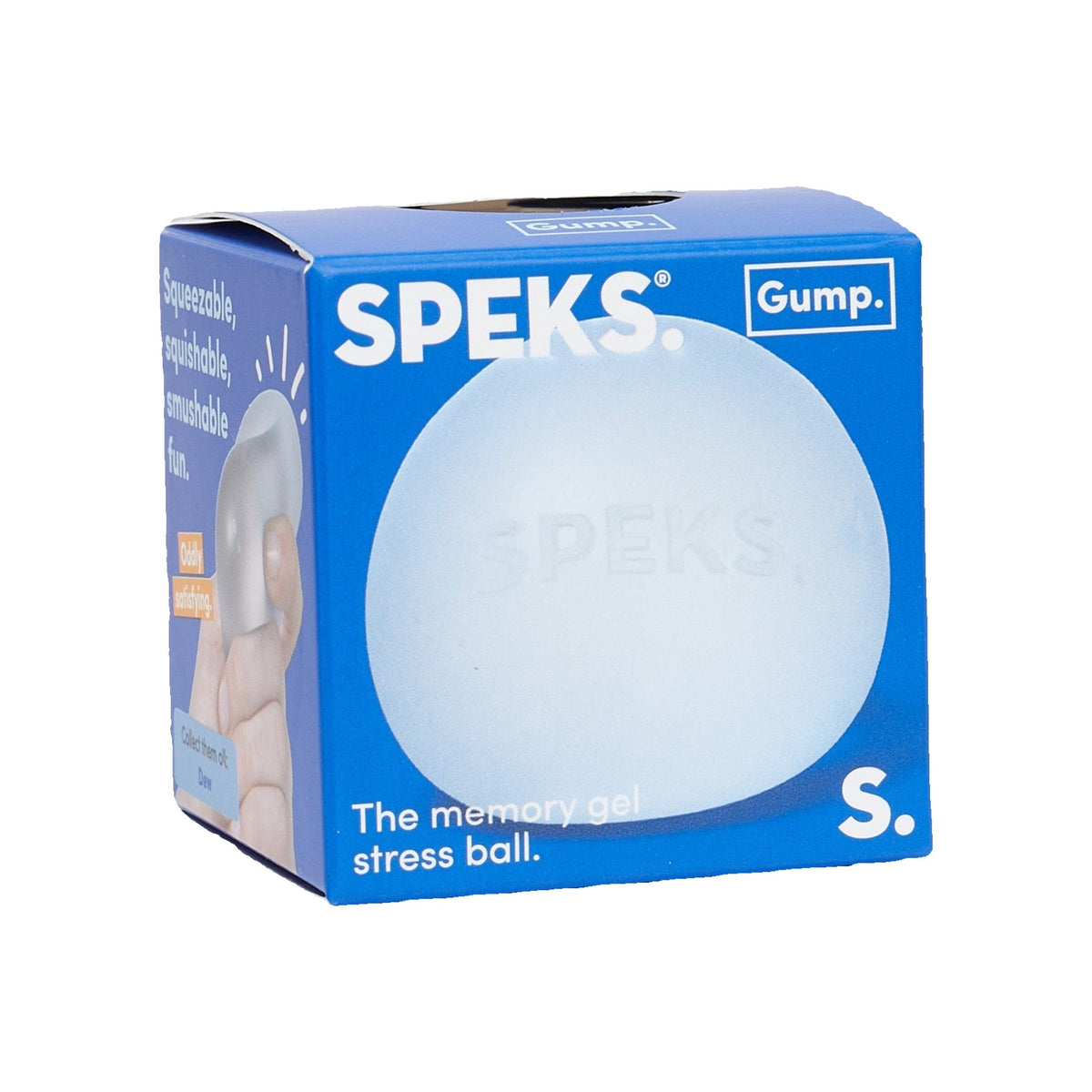 Gump -The Memory Gel Stress Ball - Dew (Blue) — retail packaging