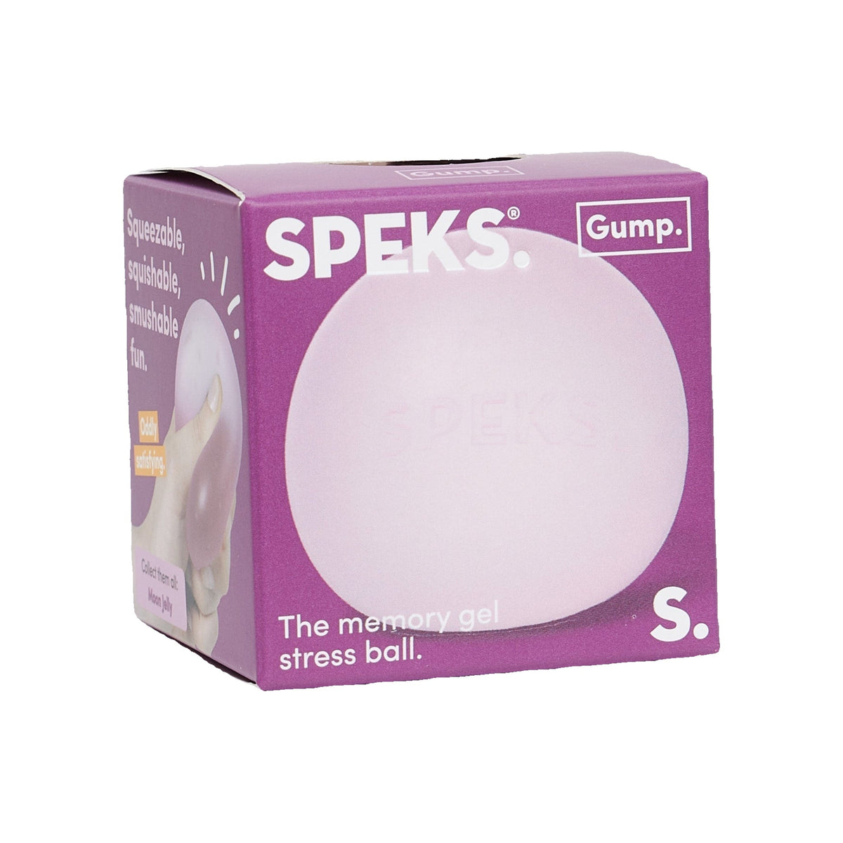 Gump - The Memory Gel Stress Ball - Moon Jelly (Pink) — retail packaging