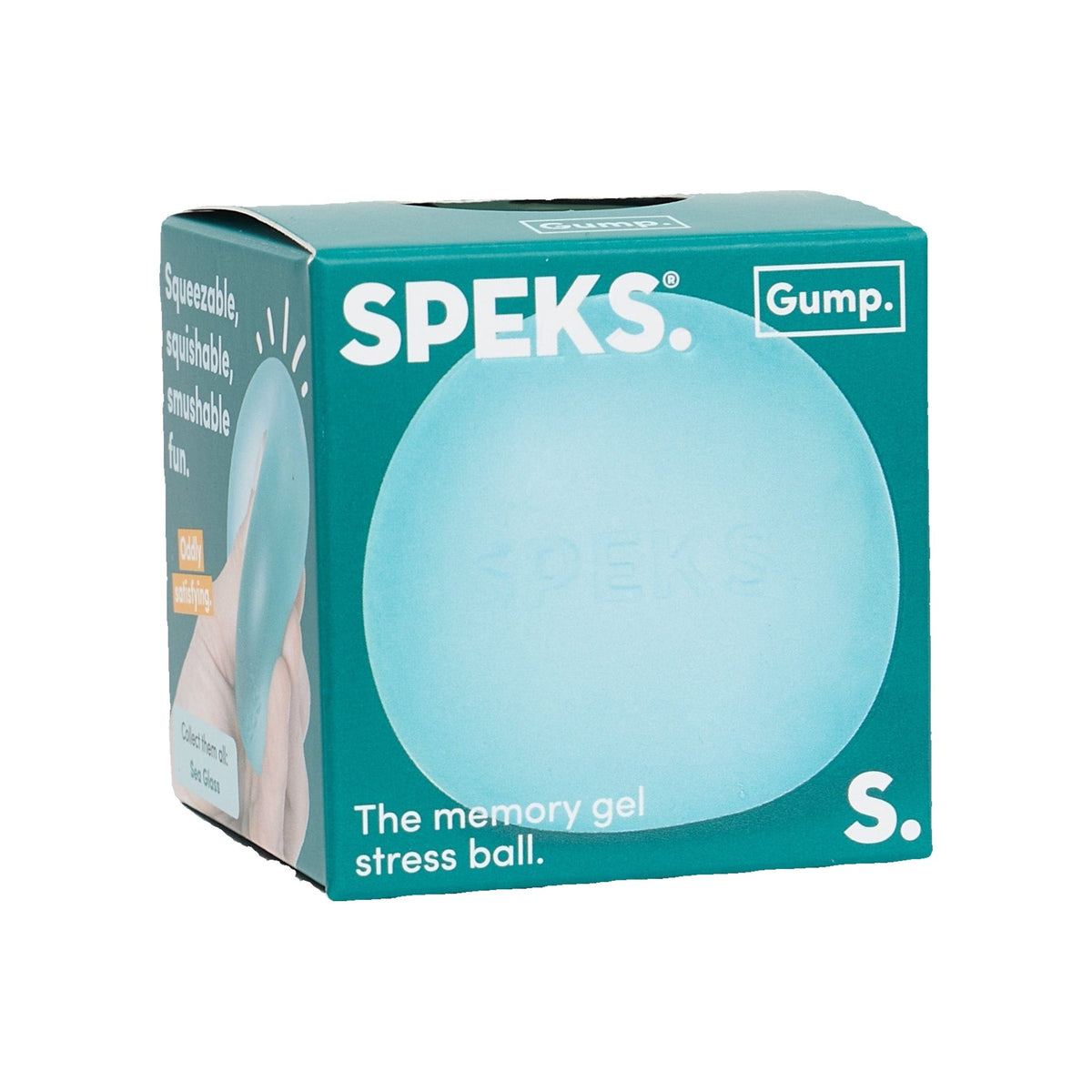 Gump - The Memory Gel Stress Ball - Sea Glass (Green) — retail packaging
