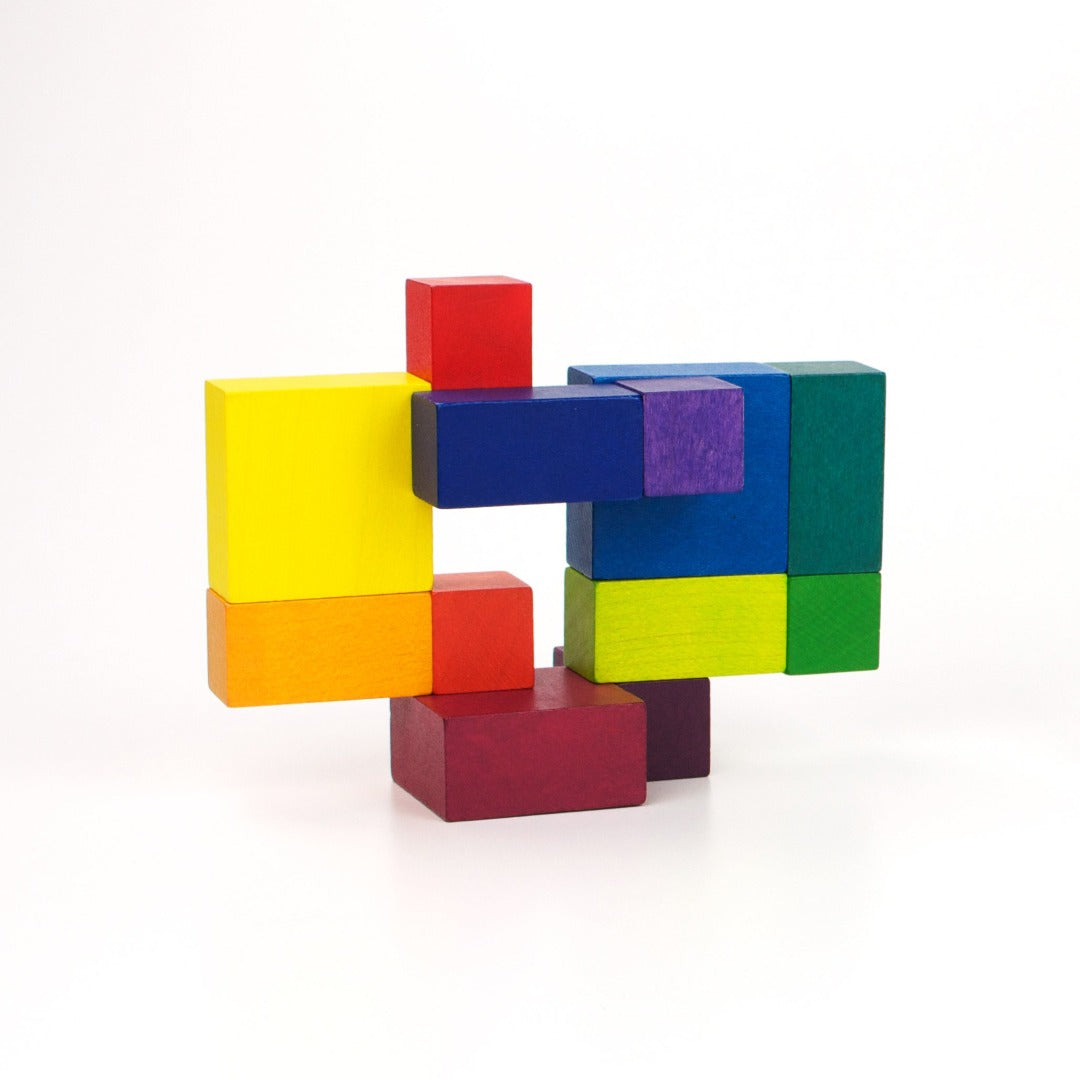 ART Cube Rompecabezas de Madera Multicolor