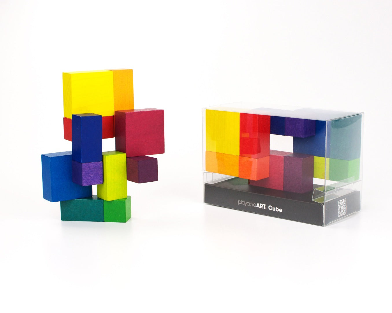 ART Cube Rompecabezas de Madera Multicolor