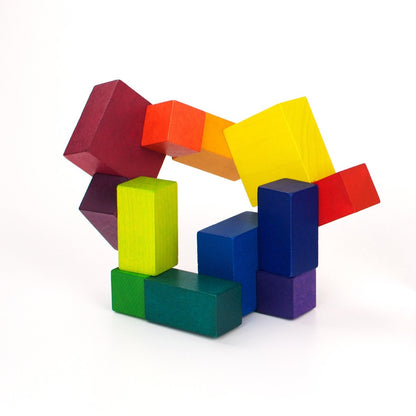 ART Cube Rompecabezas de Madera Multicolor