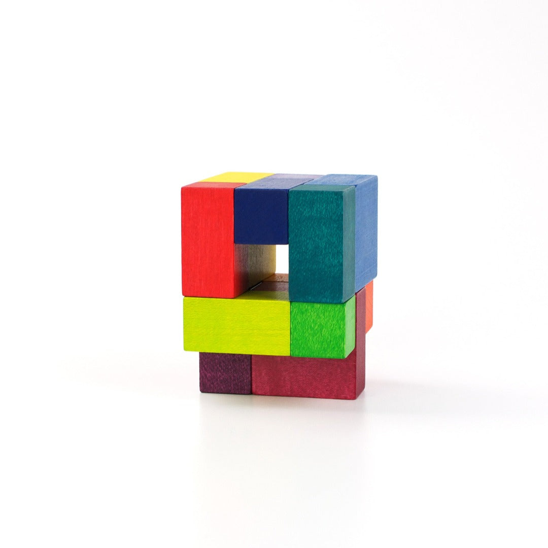 ART Cube Rompecabezas de Madera Multicolor