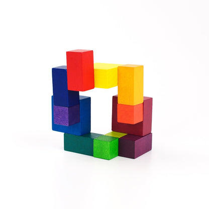 ART Cube Rompecabezas de Madera Multicolor