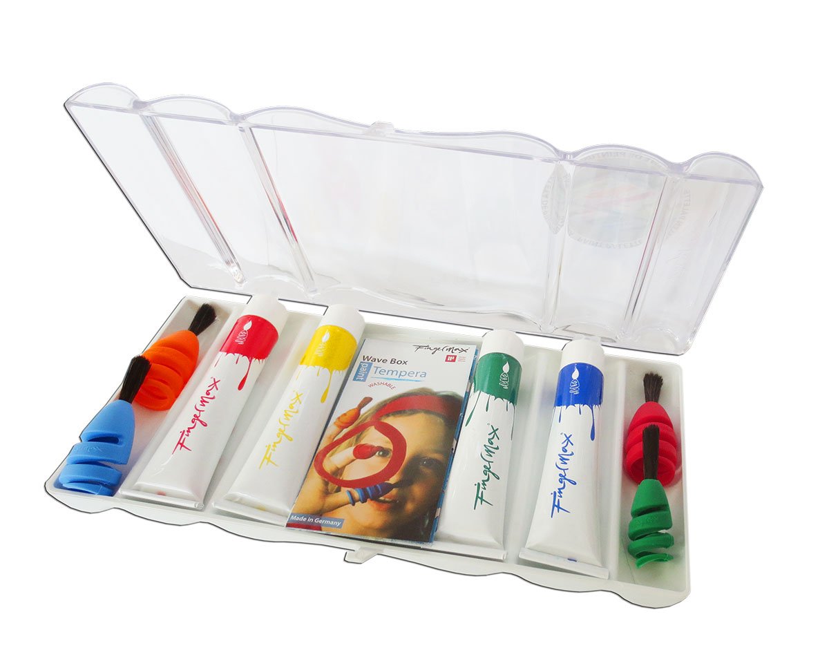 FingerMax WaveBox set pinceles de dedo y pinturas