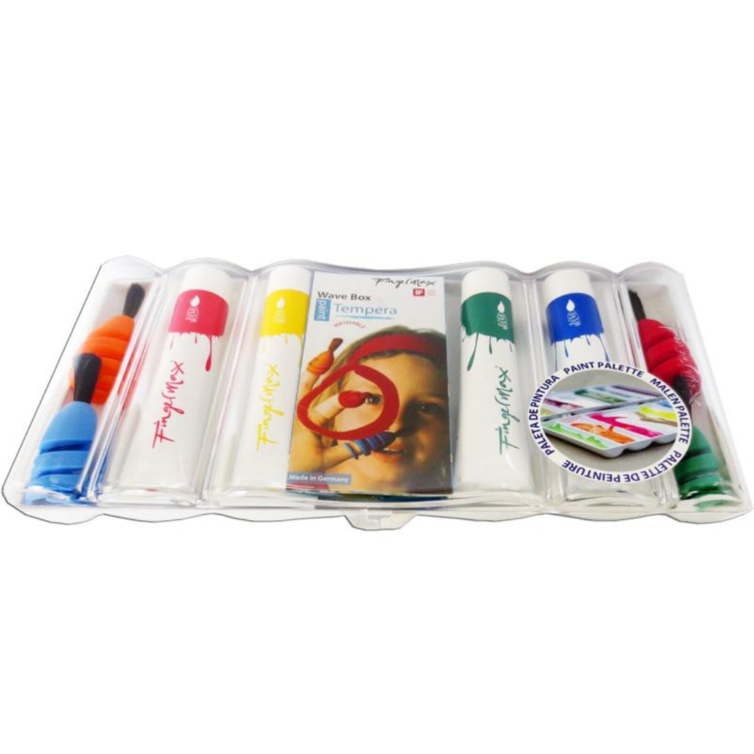FingerMax WaveBox set pinceles de dedo y pinturas