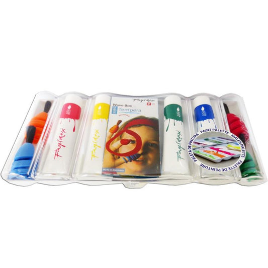 FingerMax WaveBox set pinceles de dedo y pinturas