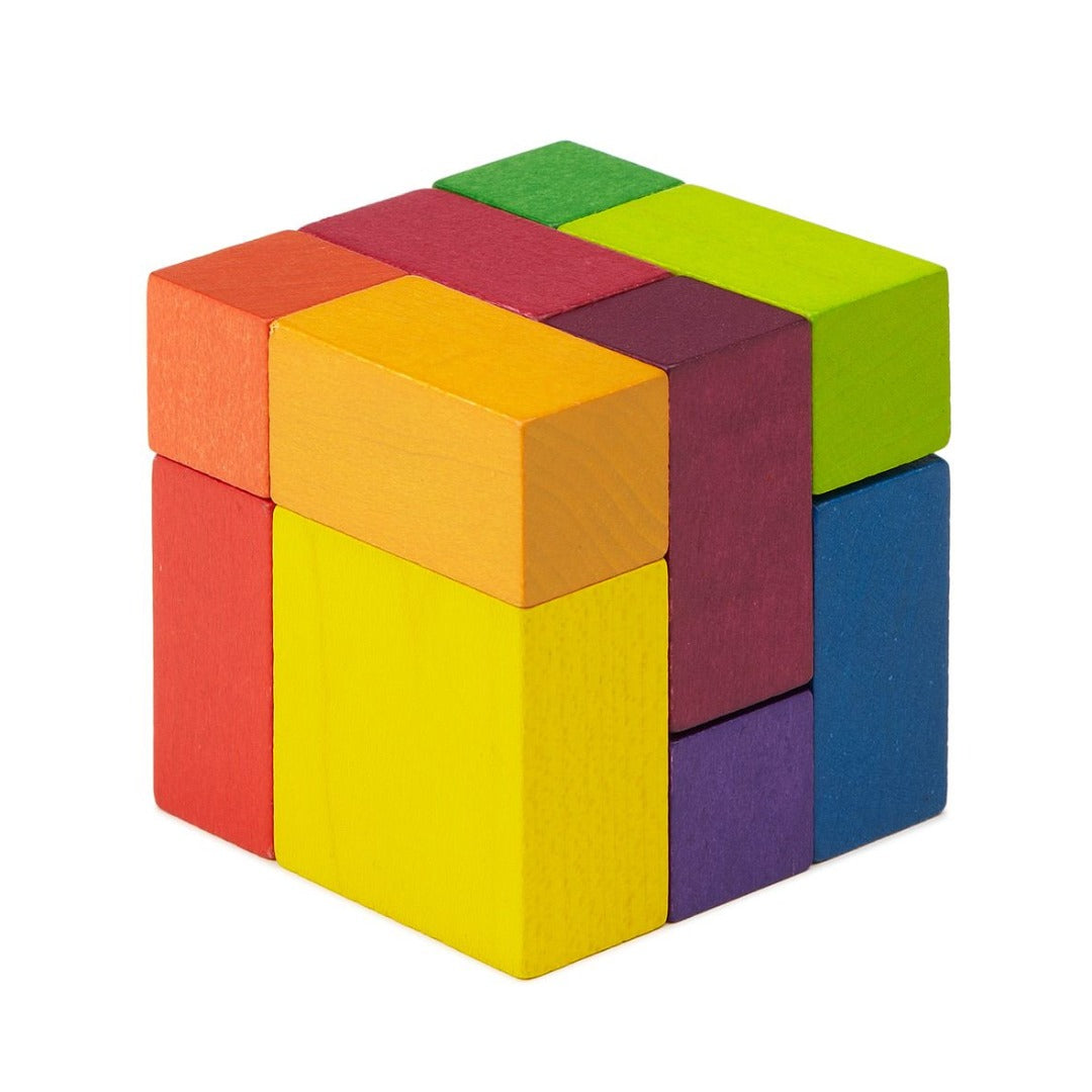 ART Cube Rompecabezas de Madera Multicolor