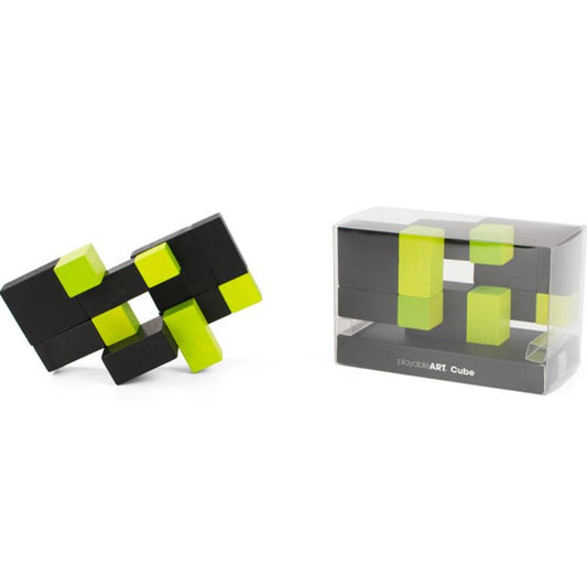 ART Cube Rompecabezas de Madera Verde Negro